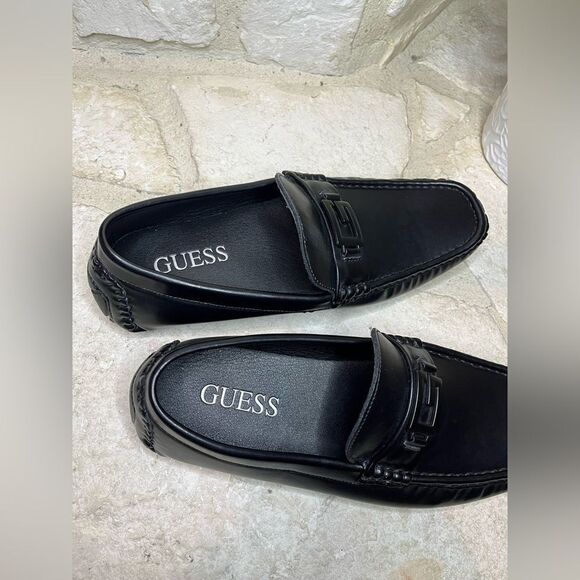 Guess black faux leather Alai Driving Loafers Sz 8 - Picture 8 of 8
